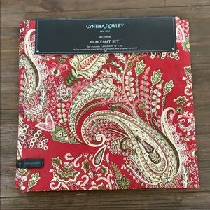 Cynthia Rowley Set of 4 placemats & napkins